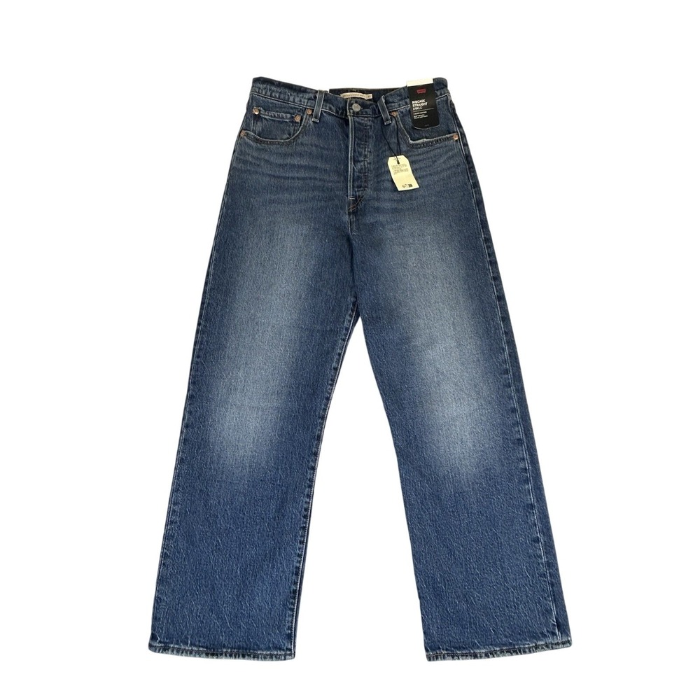 Levi's Ribcage Straight Ankle Jeans Super High Rise Size 31 X 27 Button Fly NWT
